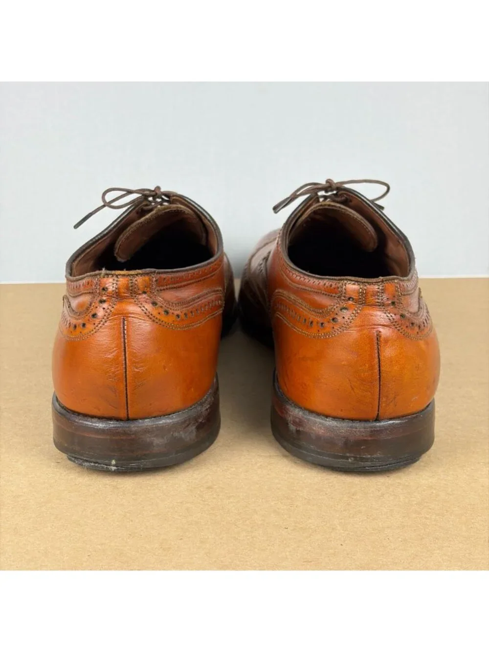 Allen Edmonds McAllister Wingtip Oxford Dress Shoes Mens 16 Brown Leather